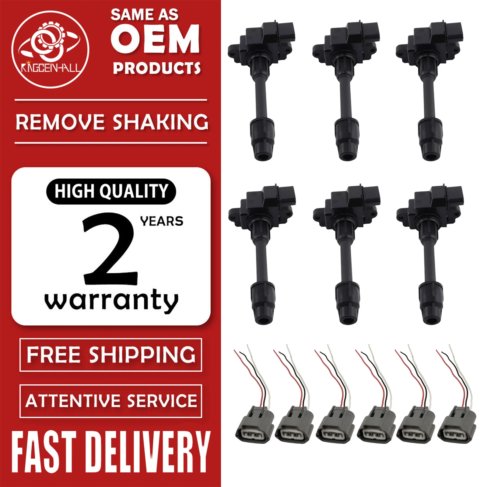 

Ignition Coil Pack Plug Compatible with NISSAN MAXIMA 2.0 1995-2000 Replacement Of 2244831U00 22448-31U11 22448-31U01