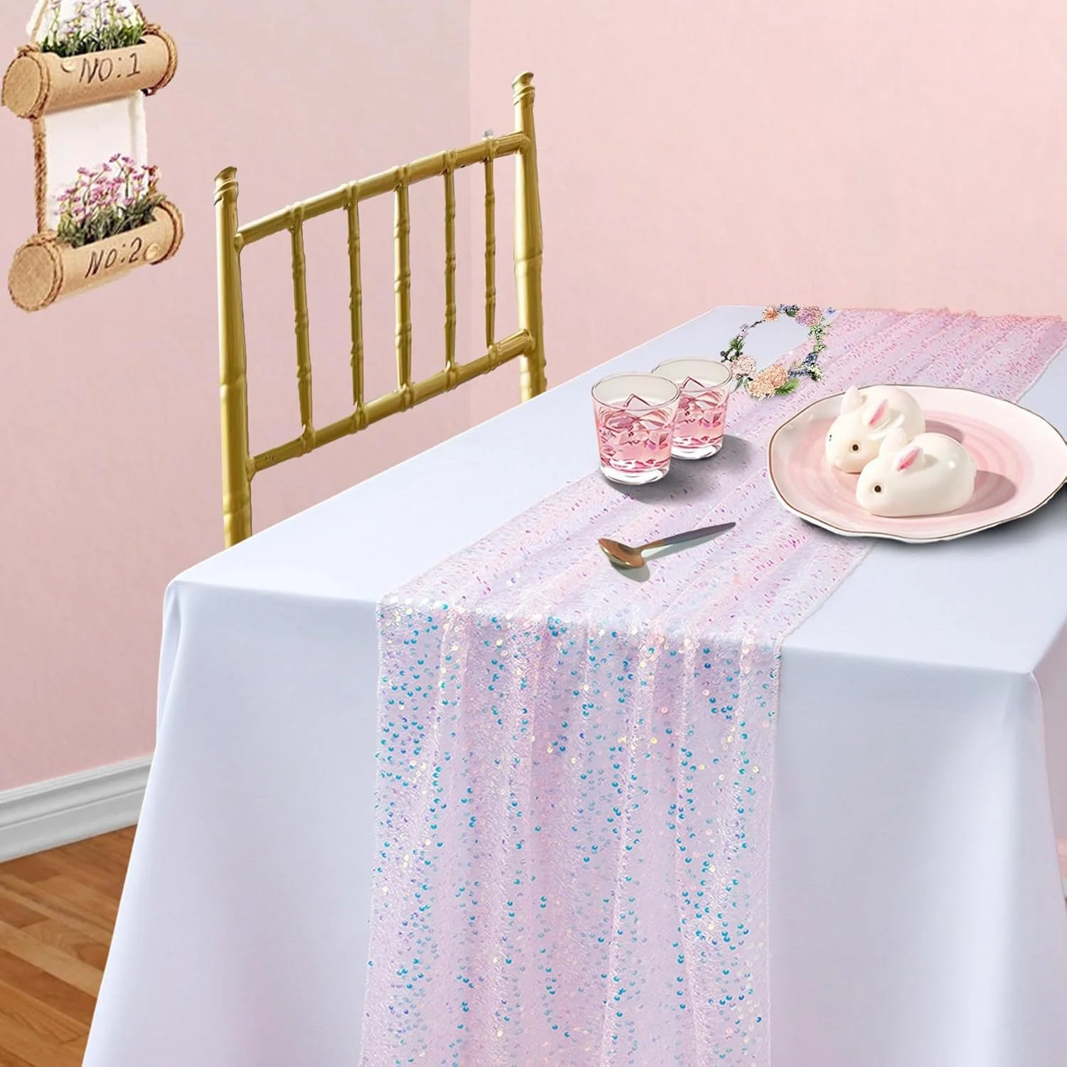 1pc 30x120cm Glitter Sequin Table Runner,Soft Wedding Dining Table Decoration For Bridal Baby Shower Girl Birthday Wedding Party