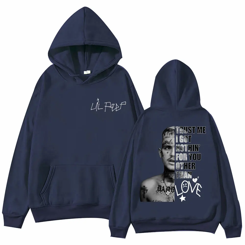 Rapper Lil Peep Merch Hoodies Herren Damen Kleidung Hip Hop Vintage Pullover Mode Lässig Übergroßer Kapuzenpullover Streetwear – Detail 4