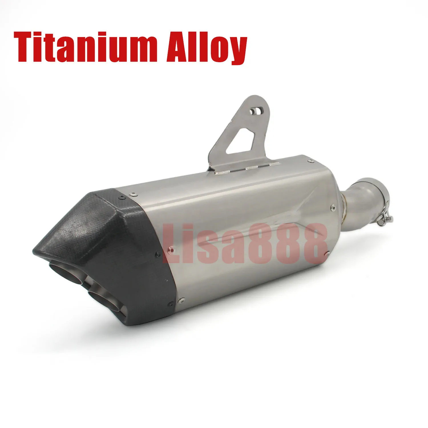 Universal Exhaust Motorcycle Tips Escape Moto Muffler Titanium Alloy Carbon Fiber Systems Slip on For R1300GS R 1300GS 2024 2025