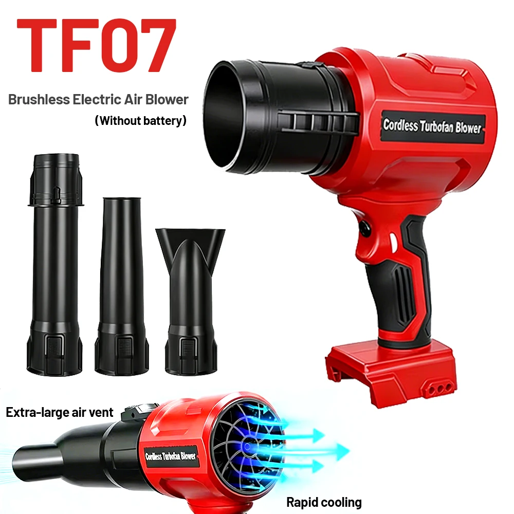 

TF07 Brushless Electric Air Blower For Makita/Dewalt/Dewalt/Dewalt/Ryobi 18V Battery For Leaf Dust Snow Clean Power Tool