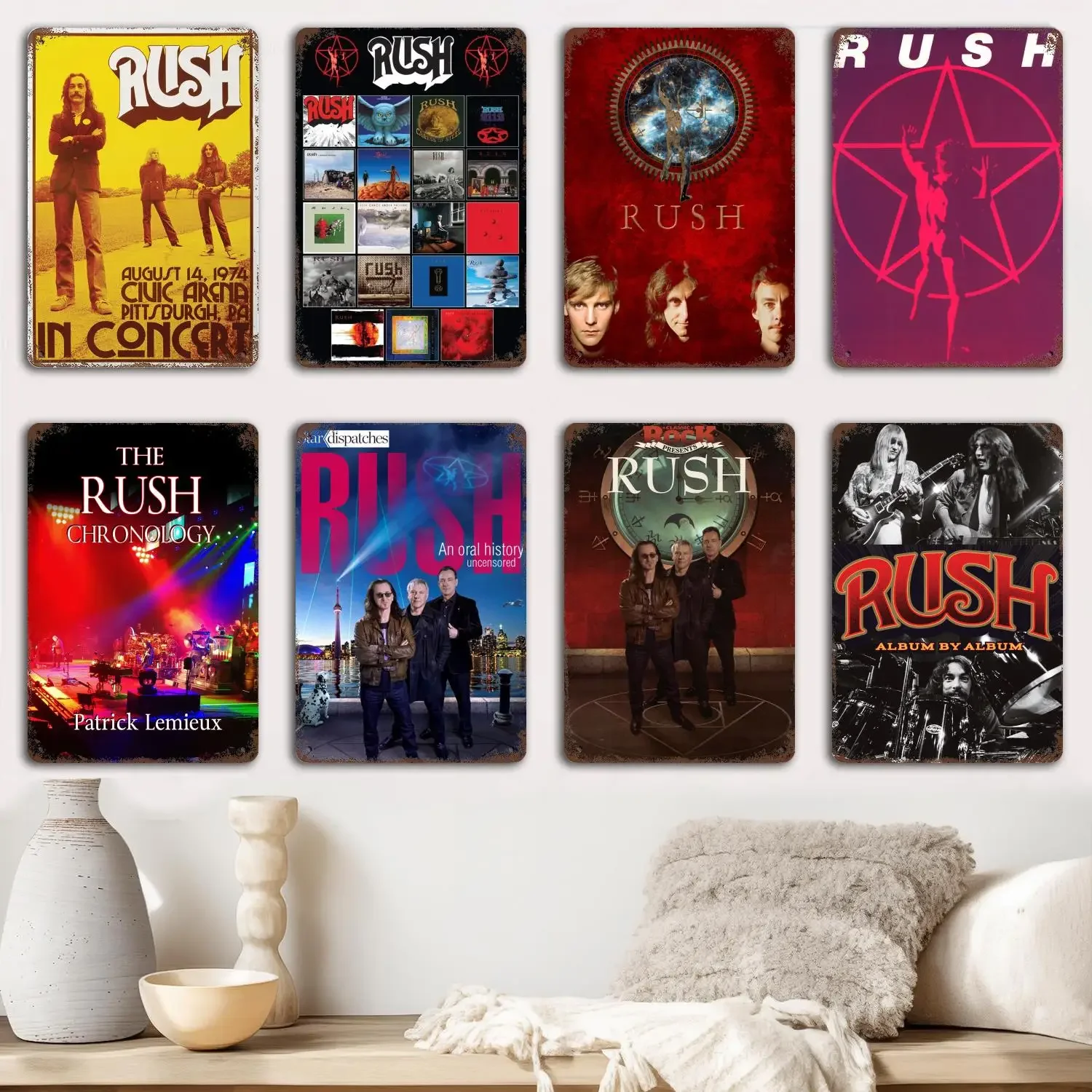 Rush Album Band Metal Signs wall decor Vintage Tin Signs Captain Metal Poster Decor for Bar Pub Club Wall Decoration