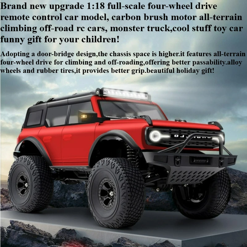 Cool Stuff Toy Car Funny Gift-1:18 Full-scale 4WD Rc Truck,Remote Control Car,Climb Off-road Rc Cars,Monster Truck,Toys for Kids
