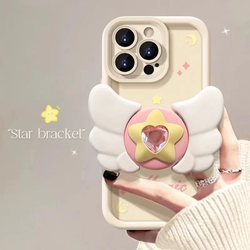 Phone Case For Samsung S24 Ultra S23 S22 S21 Plus S20 FE A54 A34 A24 A14 A04S A55 A35 A25 A15 A05S 3D Magic Wing Cover - náhled 3