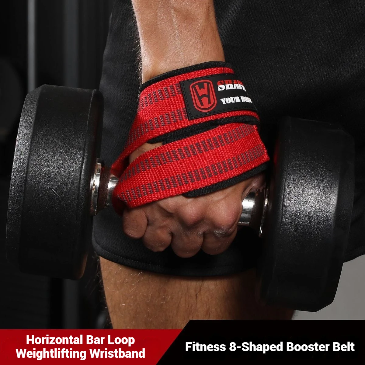 WOSWEIR-Fitness Anti-Skid Weightlifting Wrist Rally Gloves Thickened Pull-Up Dumbbell Horizontal Bar Grip for Gymnastics
