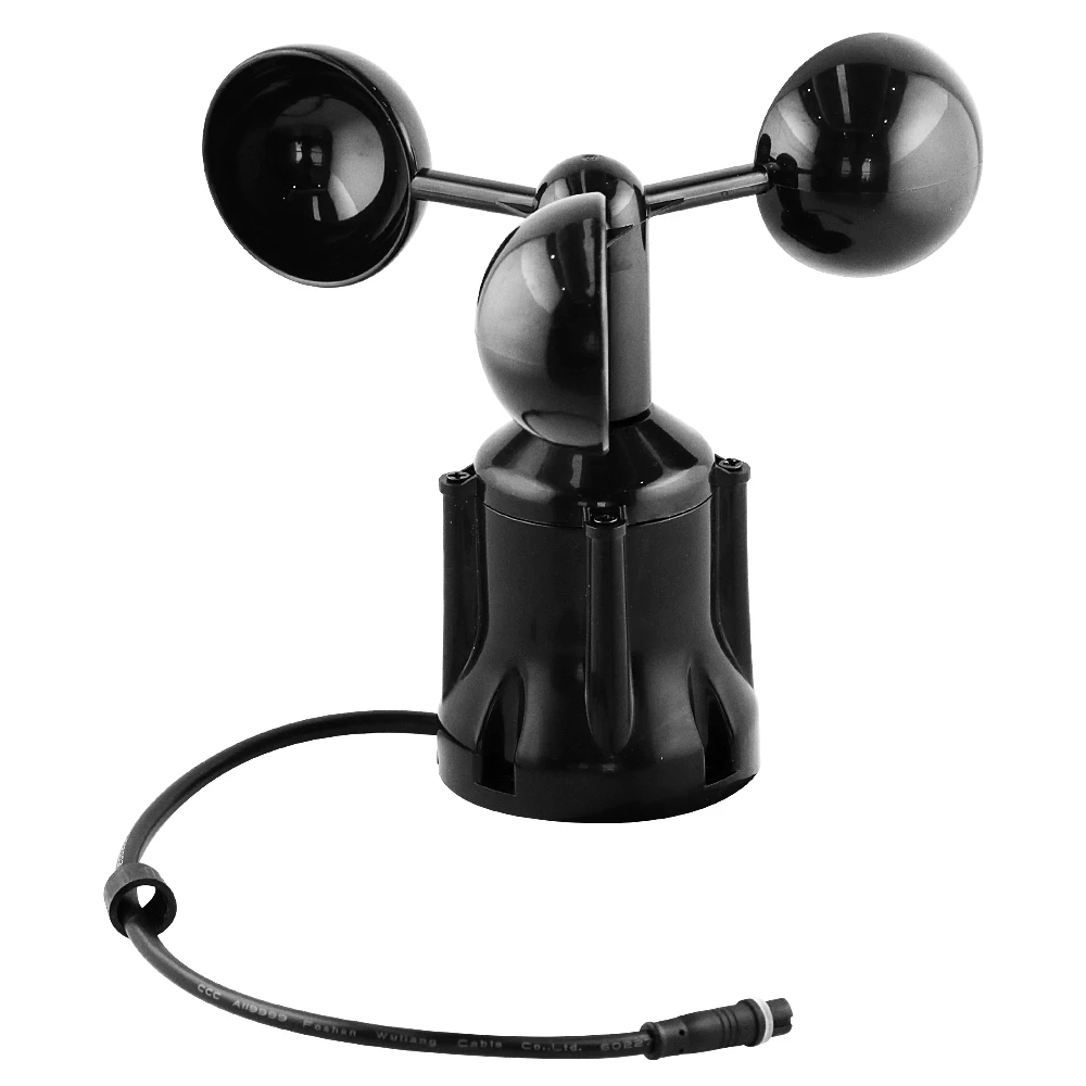 PNP NPN 30m/s Wind Speed Sensor Weather Station Outdoor 3 Cup Anemometer Sensor High Precision Output RS485 4-20MA 0-5V 0-10V