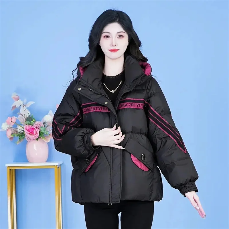 Down Cotton Jacket Women Parkas Hooded  Winter Casual All-Match Cotton Clothing Keep Warm Bread Service Female Outerwear