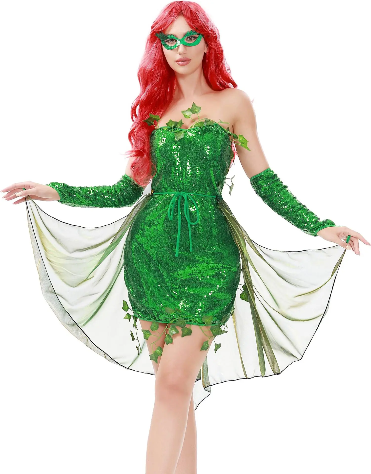 Poison Ivy Womens Heroes And Villains Fancy Dress Batman Poison Ivy Costume Green Dress Quda Halloween Poison Ivy Womens Heroes And Villains Fancy Dress Batman Poison Ivy Costume Green Dress Quda Halloween