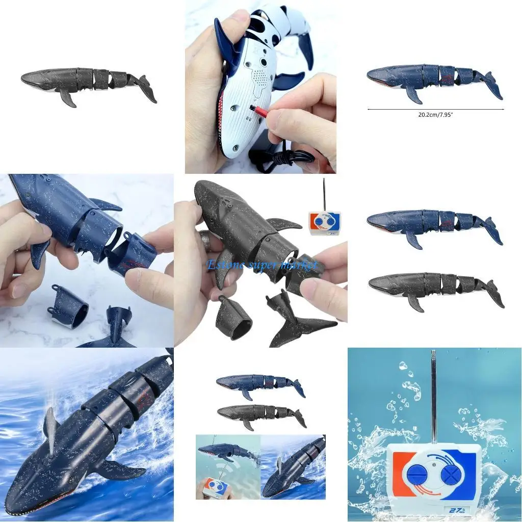 

090B Advanced 2.4G Remote Control Shark Dive, Water, Rechargeable Battery, Perfect for Toy Enthusiasts