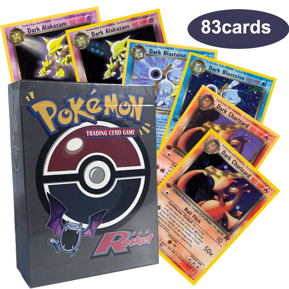PKM-Karten, ganzes Set, Basisset 2/Team Rocket/1. Edition, Dschungel/Fossil, TCG, Brettspiele, Sammlung, TCG, Proxy-Karten, Spielzeug, komplettes Set