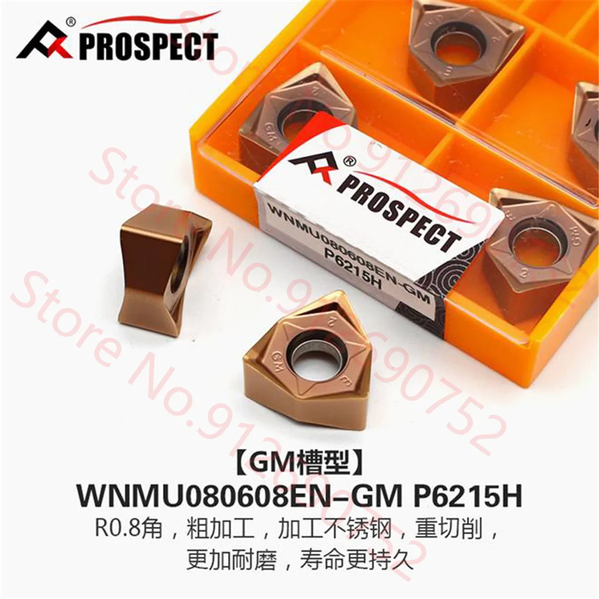 PROSPECT WNMU080608EN-GM P6215H K5115 P6205 P6522 P7320 P8080 Carbide Insert WNMU Inserts