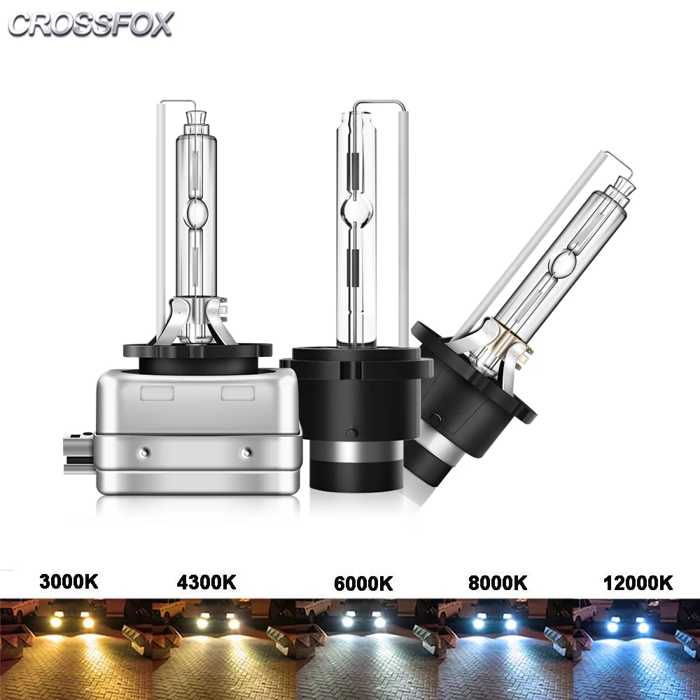 CROSSFOX 2 uds D1S D2S D3S D4S bombilla de faro de xenón HID 4300K 5000K 6000K 8000K 10000K 12000K ampolla de faro HID automático 12V 35W