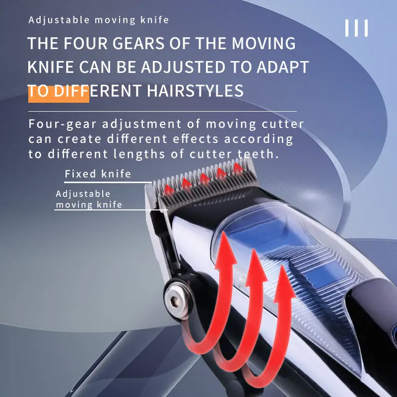 Kemei KM-3235 Professional Hair Clipper Adjustable Hair Trimmer For Men Barber Shop Electric Beard Haircut Machine Rechargeable