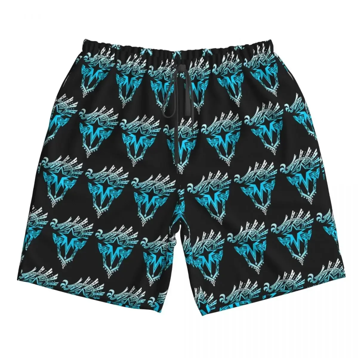 Monster Hunter World Iceborne Logo Trunks Beach Board Shorts Casual Quick Dry Swim Summer Men Pants