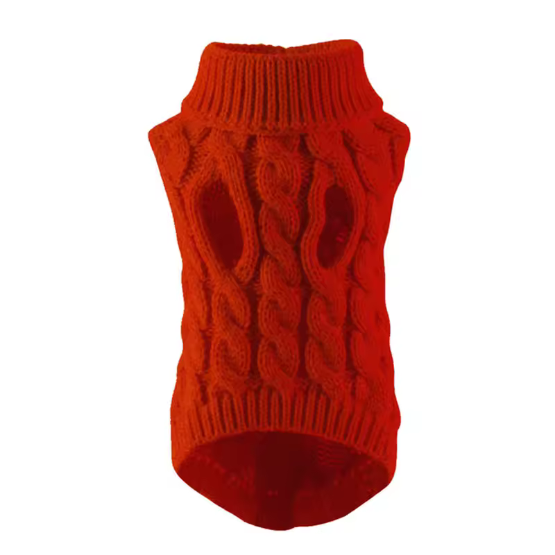 New Pet Small Pet Dog Clothes Sweater Fashion Autumn Winter Solid Fried Dough Twists Knitting Warm Comfort Clothing - Image 10