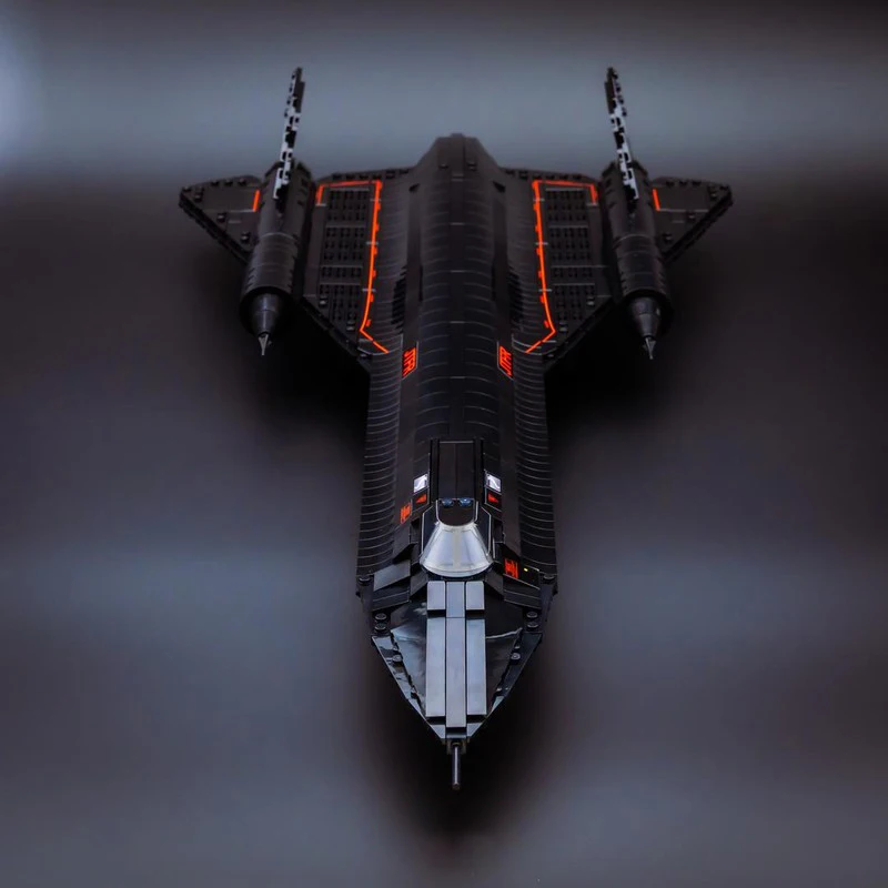 1228PCS MOC-240413 SR-71 Blackbird Vechter Luchtmacht Verkenningsvliegtuigen Militaire Vliegtuig Model Bouwstenen Bricks Speelgoed
