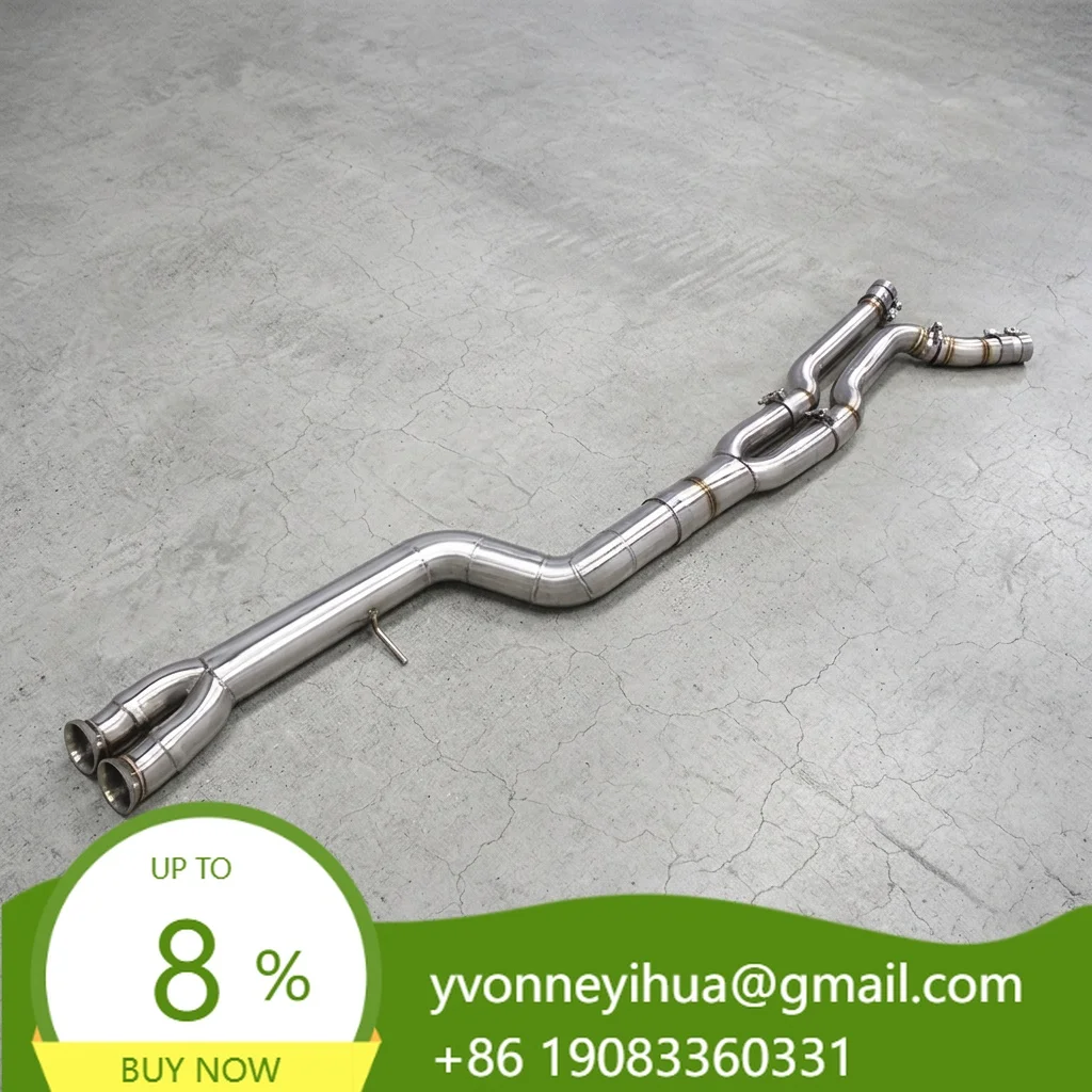 COC Custom 3.5 Inch Stainless Steel Exhaust Pipe For 2018-2023 BMW M2C/M2 Competition S55 F87 Single Middle Exhaust Exhaust Pipe
