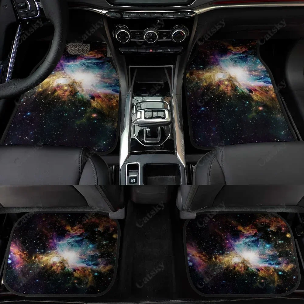 sterrenhemel universum autovloermatten interieuraccessoires 4 stuks bescherming antislip geschikt voor auto SUV patroon aangepaste vloermatten