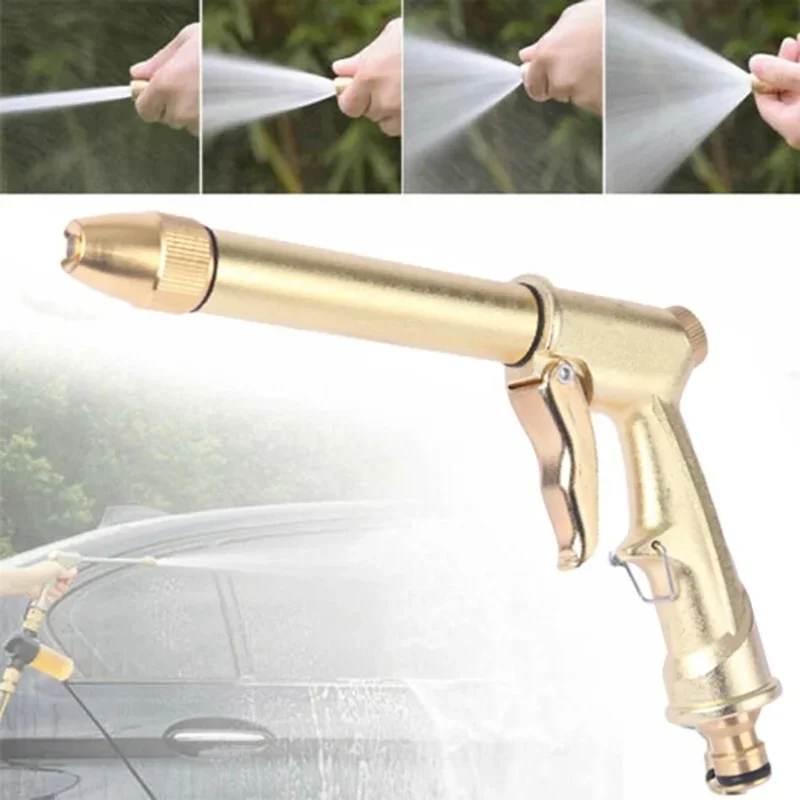 Adjustable Nozzle High Pressure Water Spray Car Wash Gun - Household Garden Cleaning Tool