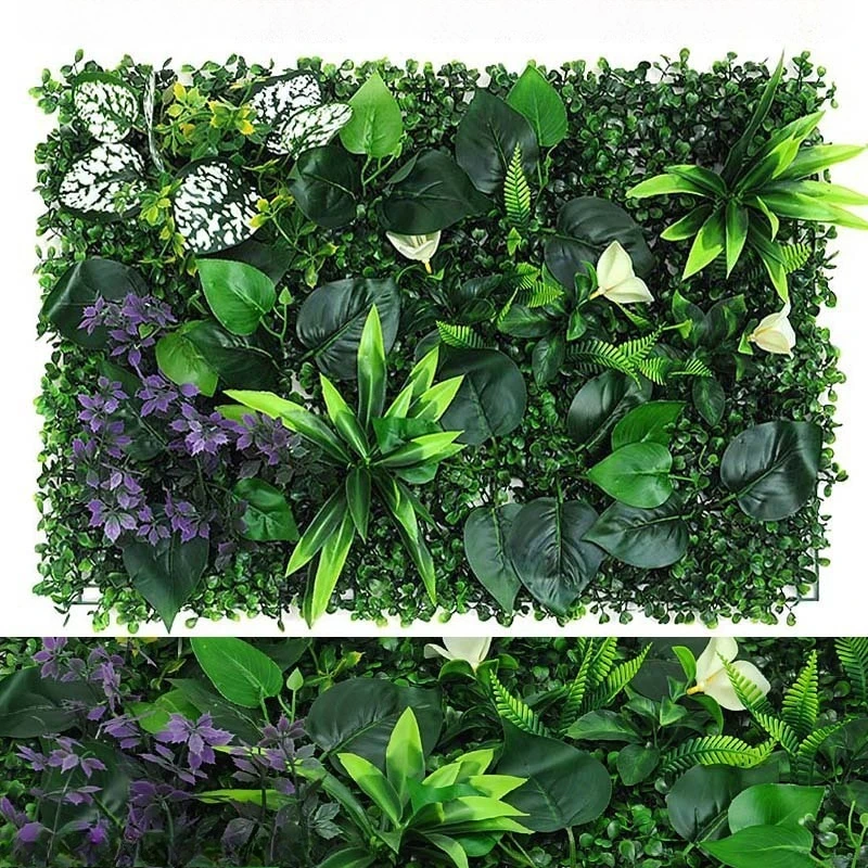 Künstliche Pflanzen Graswand-Panel Buchsbaum-Hecke für Innen- und Außenbereich Heim Garten Vertikale Dekoration Kunstpflanze Gras Hochzeit