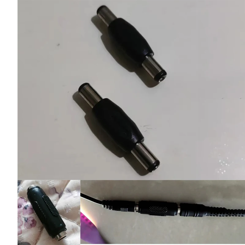 

Двойной разъем постоянного тока «папа-папа» «мама-мама» 5521 5,5*2,1 мм, разъем для торцевой вилки, розетка питания, адаптер для монтажа на панели 5,5 мм, 2,1 мм