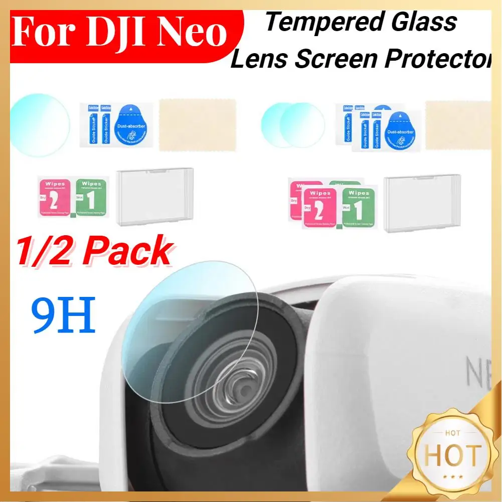 Tempered Glass Lens Screen Protector 9H Drone Camera Lens Tempered Film Protector Film for DJI Neo Drone Camera Len Accessories