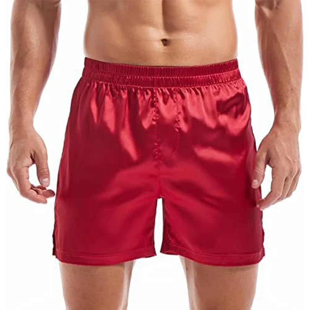 Silk Sleepwear Boxer Trunks Lounge Wear Sleepwear 5 Spandex 95 Polyester Brand New Comfortable Fit Lightweight Fabric
