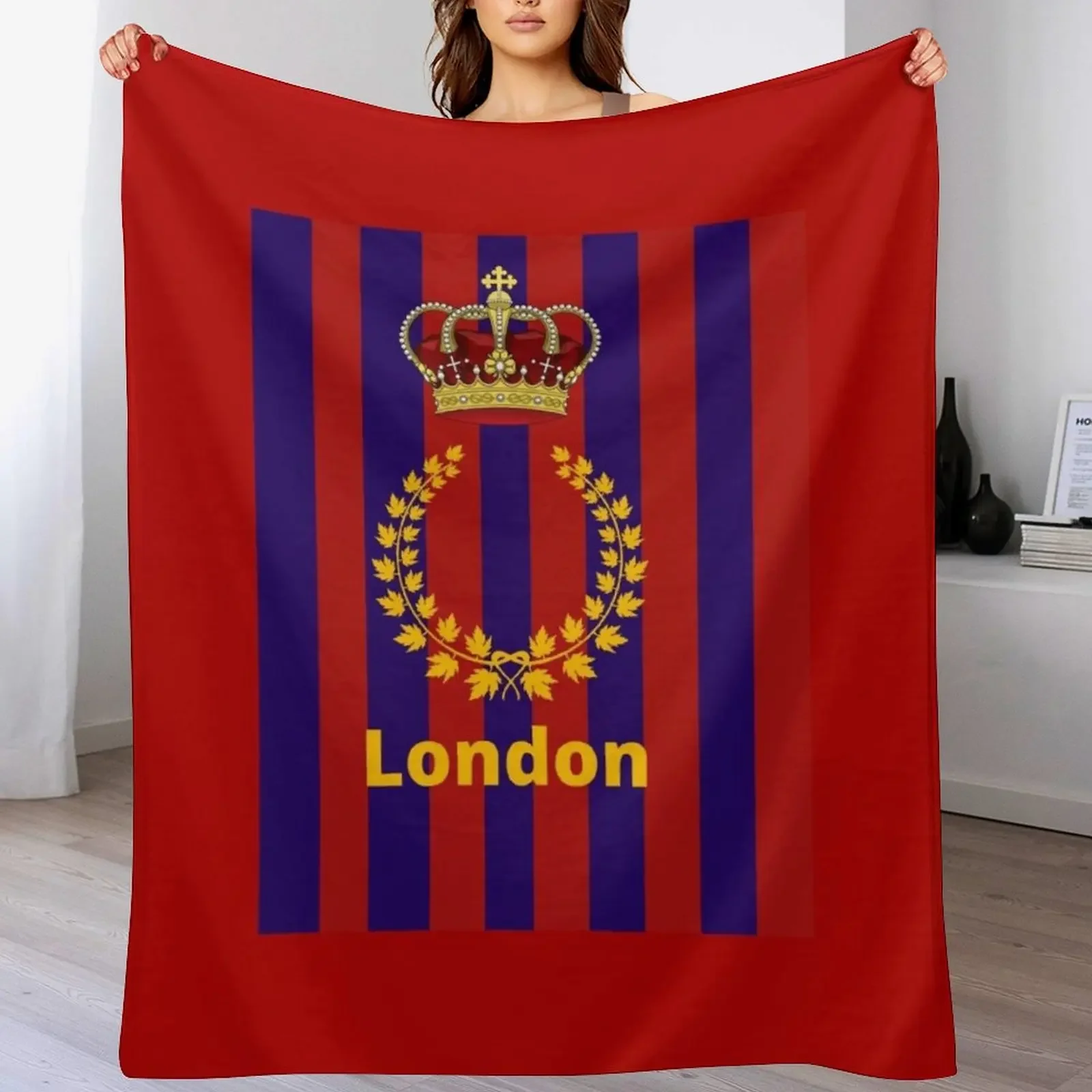 

British Royalty themed pattern on fun Fashion and Accessories Throw Blanket Cozy Napping Blanket Gift for Mom Dad