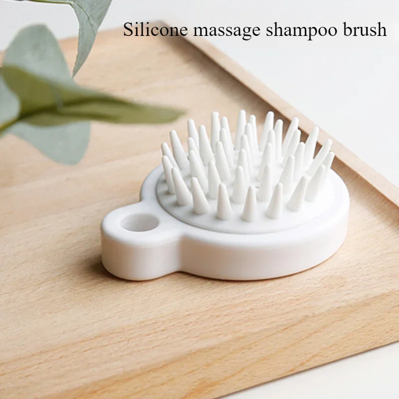 1pc Silicone Shampoo Brush Body Massage Brush Bath Shower Brush Salon Hairdressing Tool Scalp Massage Comb Hair Washing Comb