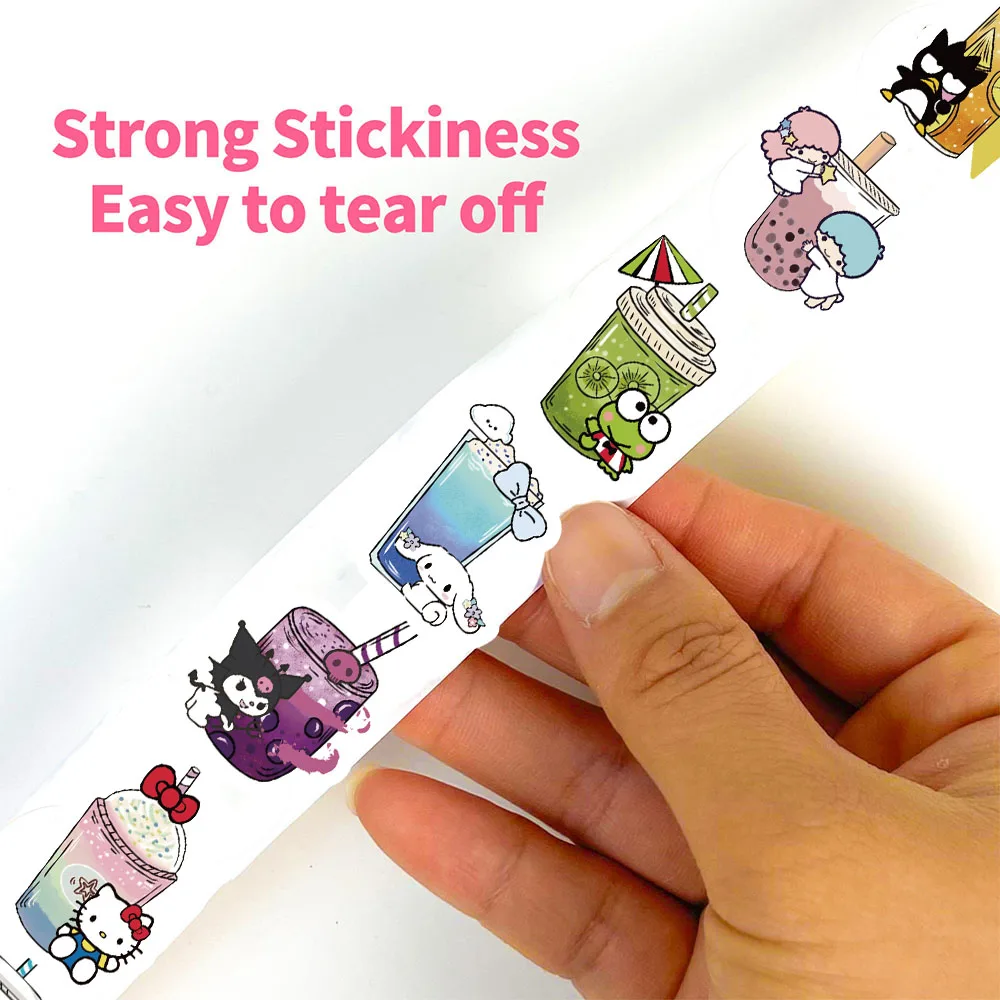 500 قطعة الكرتون لطيف سانريو متعة لفة ملصق Kawaii محمول الأمتعة سجل القصاصات الكرتون مقهى ظهره الجمالية ملصق لاصق لامع ورائع #4