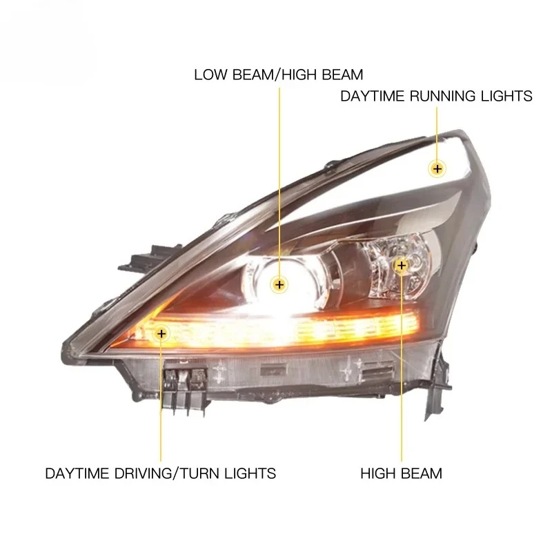 لنيسان Teana ألتيما J32 المصابيح الأمامية 2008 2009 2010 2011 2012 LED الجبهة رئيس ضوء الجمعية رئيس مصباح ترقية LED كشافات DRL