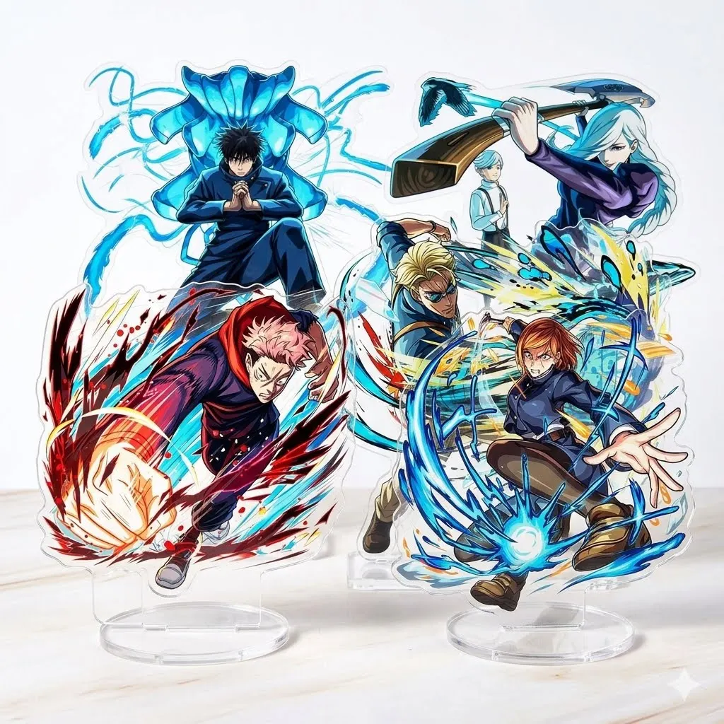 15CM Anime Jujutsu Kaisen Acrylic Stand Keychain Decor Creative Large Display Figure Satoru Gojo Megumi Fushiguro Fans Gifts