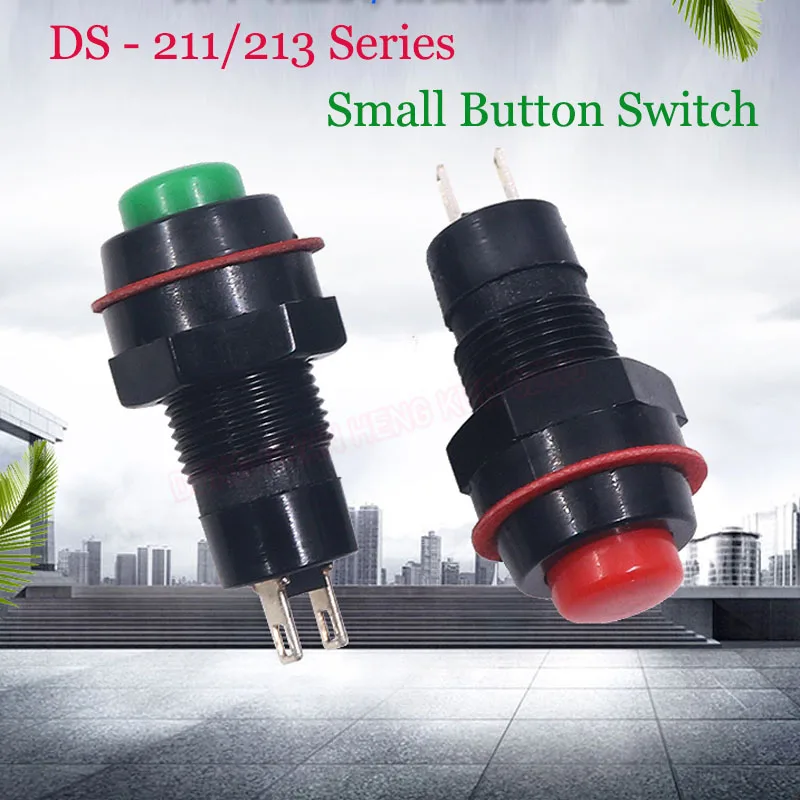 2/5/10 Pcs Small Miniature Self-Reset Button Switch DS-211 Power Supply 213 Self-Locking Switch Button 10mm