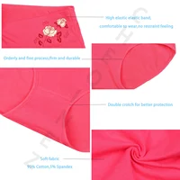 4Pcs/Set Cotton Panties Women's Underwear High Waist Plus Size Briefs Girls Abdomenal Shapewear Female Underpants Sexy Lingeries 6