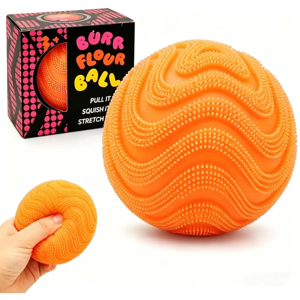 Fuzz Ball Squishy Stress Ball, Soft Fidget Squishy Fuzz Squeeze Ball for Adults,Anxiety Stress Relief Toys, Party Favors Gift for Adults, Fun Christmas Gift, Party Favors Gifts, Prizes for Students