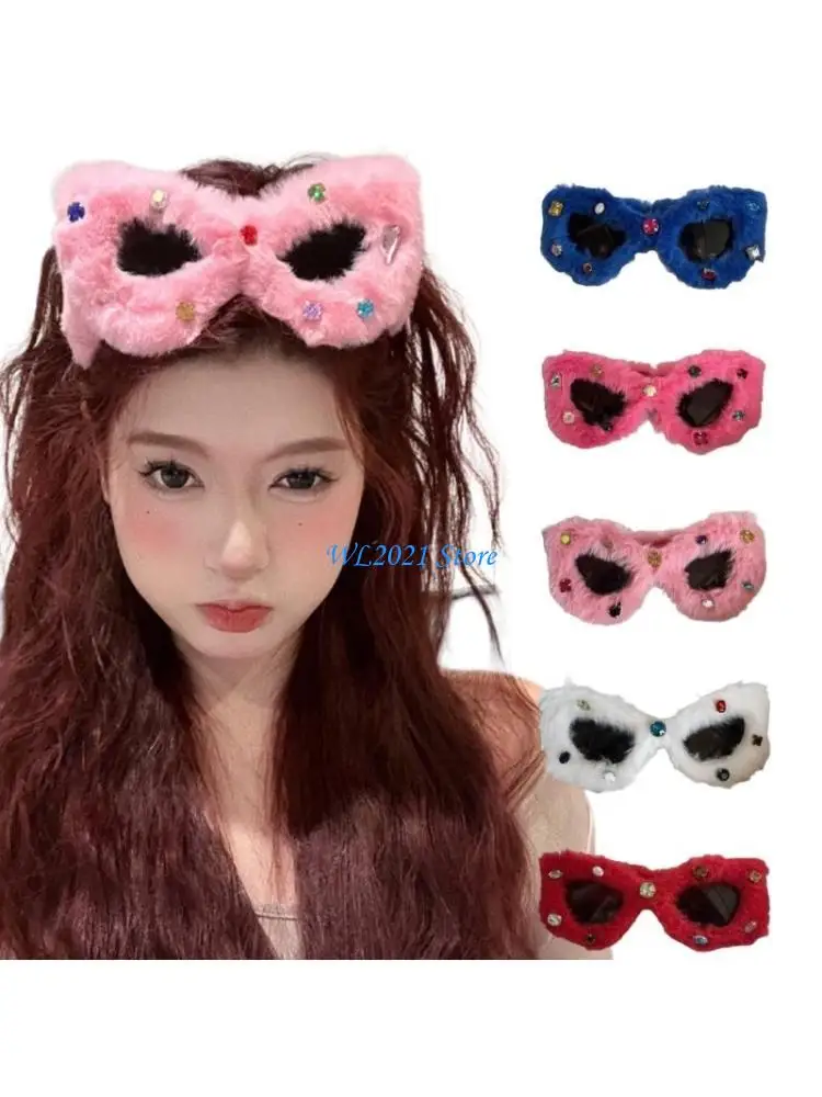 

G5GC Trendy Headband Hairbands Sunglasses Hair Bands Fashionable Head Hoop Hair Accessories Acrylic Material for Women Girls