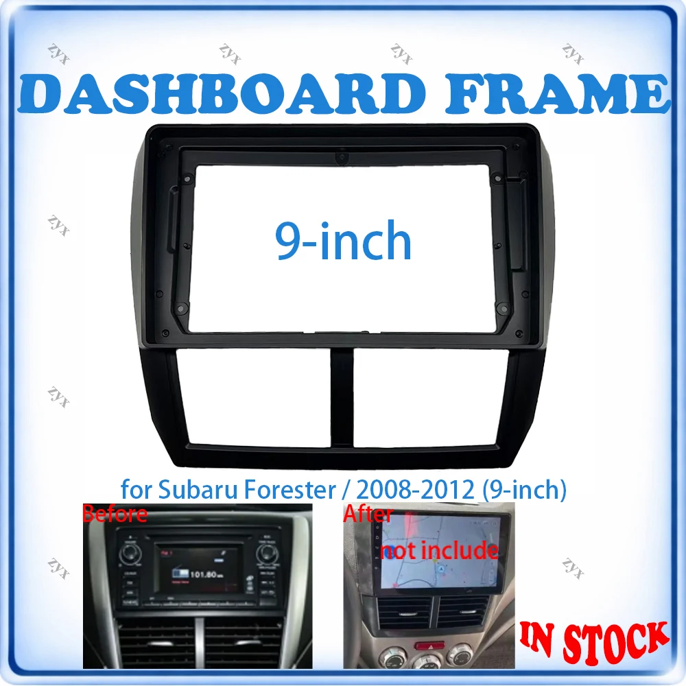 Car Radio Fascia Frame For Subaru Forester 3 SH Impreza WRX XV 2008-2012 9 inch Wiring Harness Power Cable Car Accessories