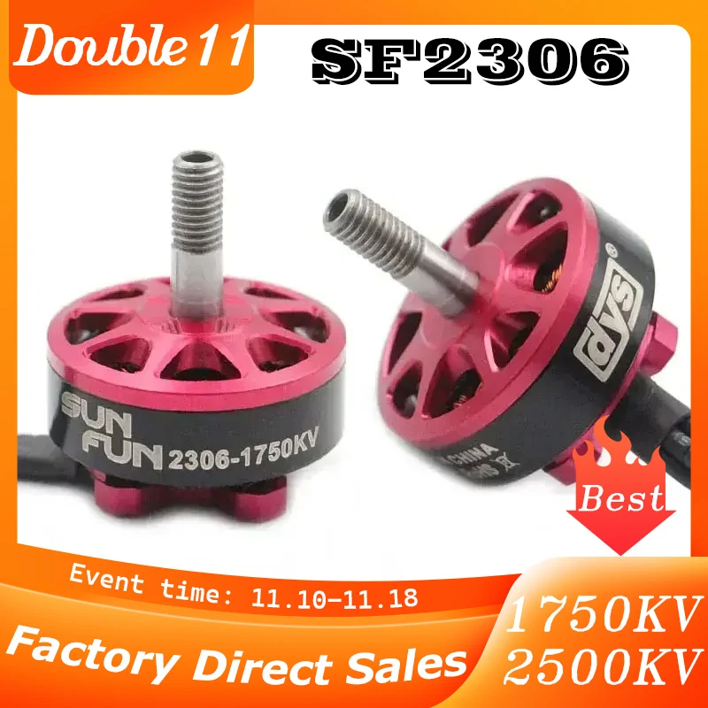 

DYS SUN FUN SF2306 1750KV 2500KV CW Thread FPV Racing Brushless Motor For RC Drone Quadcopter Spare Parts Toys