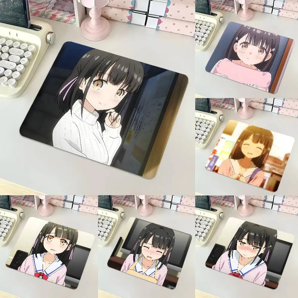 1pc Yui Hanasaka Anime Characters Small Mousepad Keyboard Pad Laptop Cushion Non-slip Deskpad