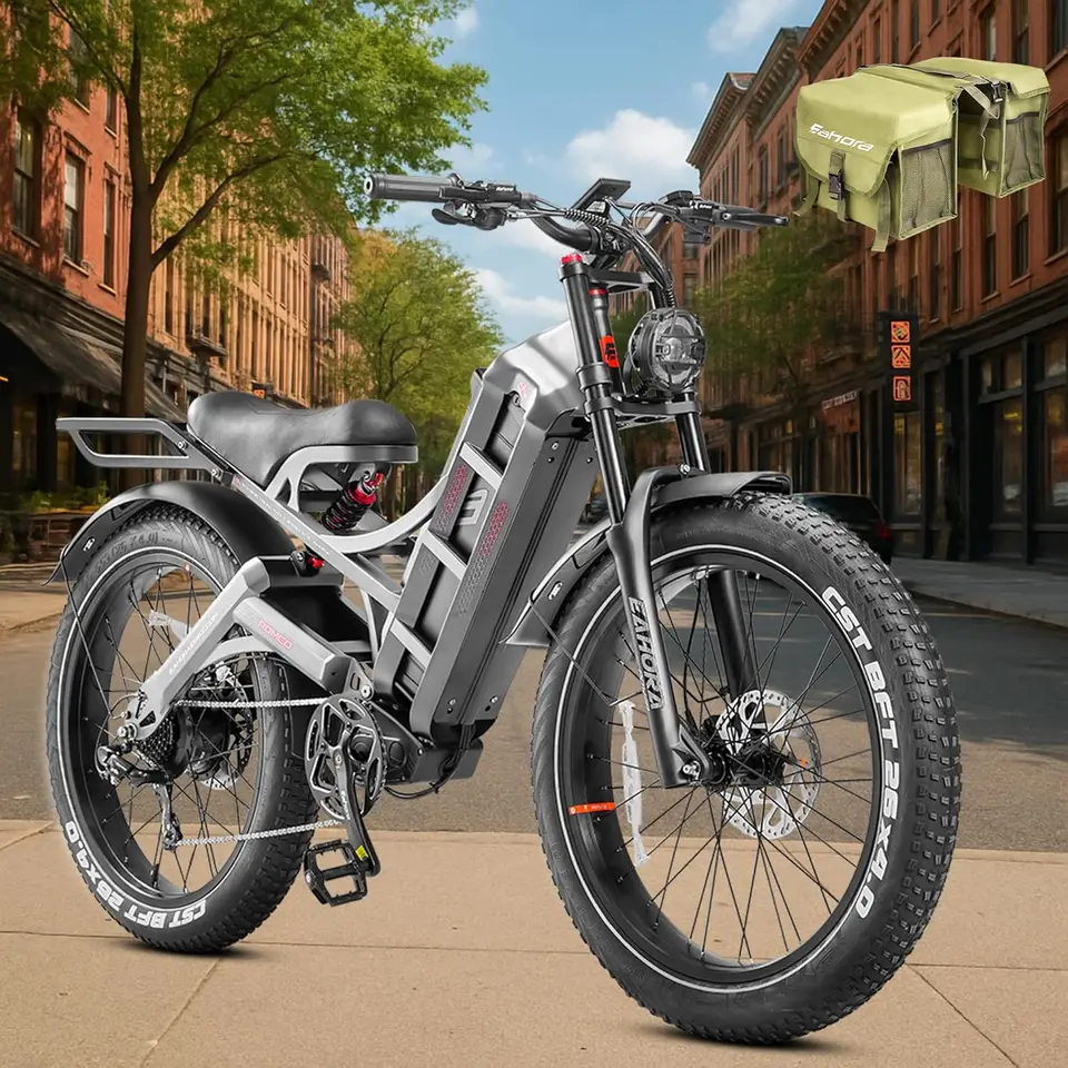 Romeo Pro Electric Bike for Adults 1600W Motor Electric Bicycle 29-34MPH 48V 60Ah 100-200Miles Long Range 26 * 4.0 F