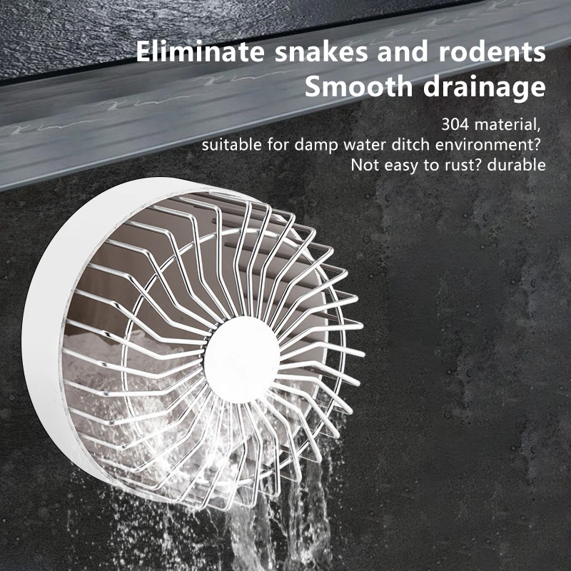 واقي مزراب من الفولاذ المقاوم للصدأ - غطاء شبكي مضاد للانسداد للسقف والشرفة وصرف الحديقة، سهل التركيب #5