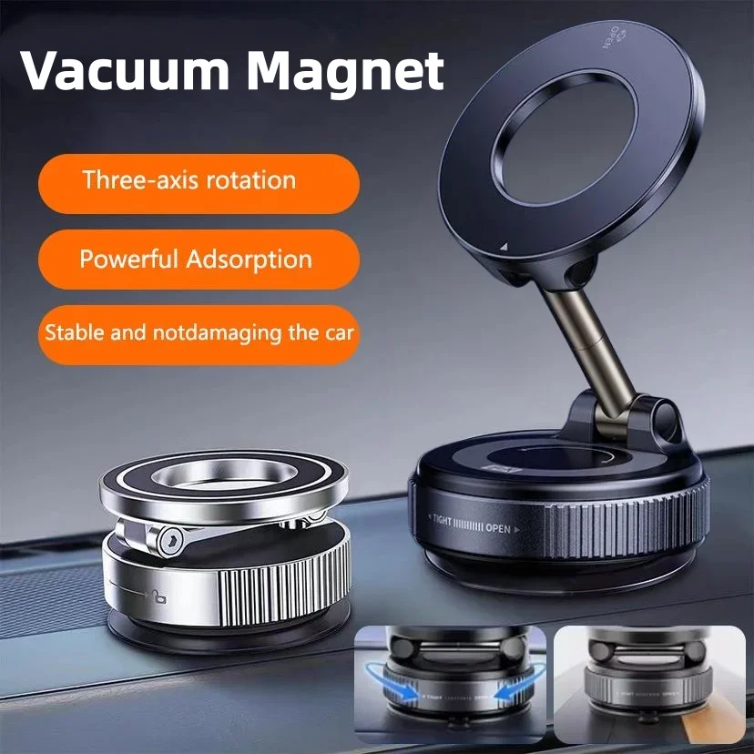 Super mocny magnetyczny uchwyt na telefon, składana konstrukcja, obrót o 360 stopni °   Regulowany uchwyt samochodowy na telefon z przyssawką do samochodu, biurka, łazienki