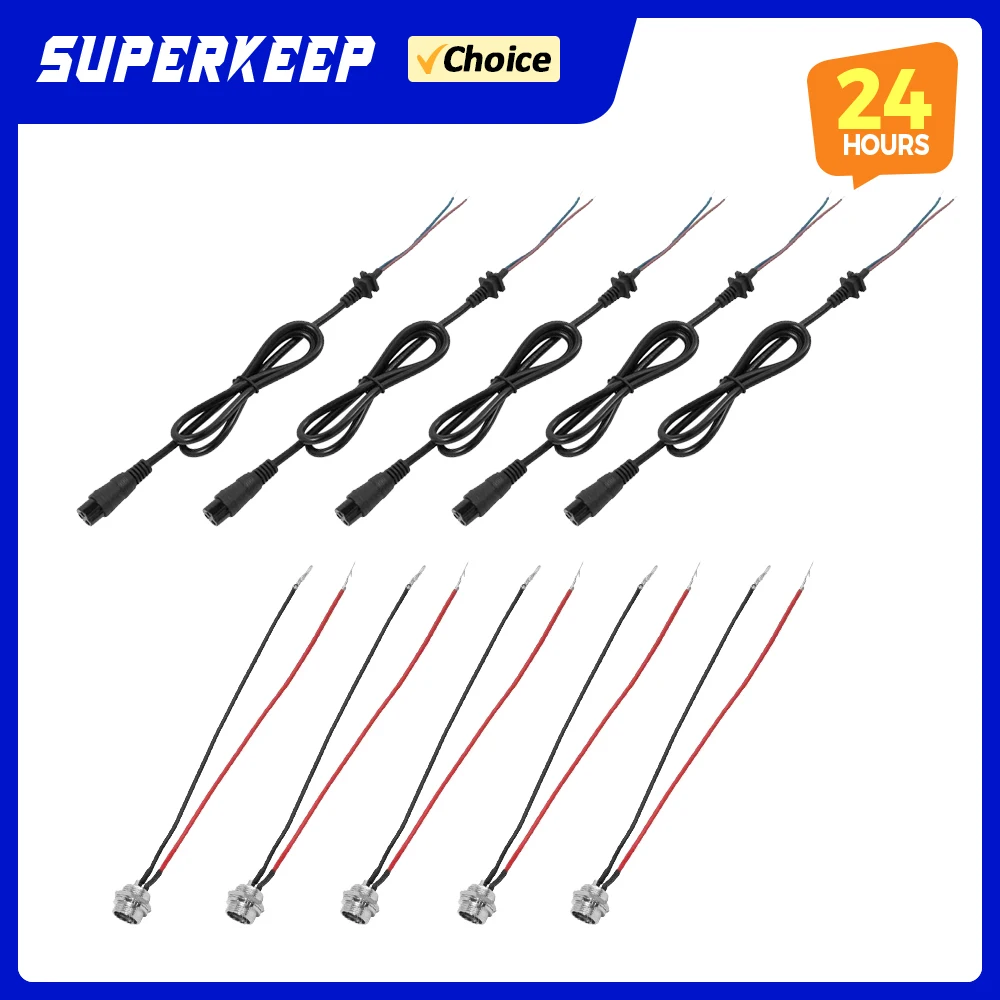 Electric Scooter Charger Connector Battery Charging 3 Pin Prong Inline Connector Jack Socket Head Round Three-hole Charging Port