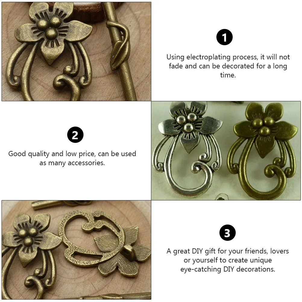 

Durable Alloy Ot Buckle Flower Design Diy Decorative Bracelet Necklace Clasp Creative Jewelry Accessories