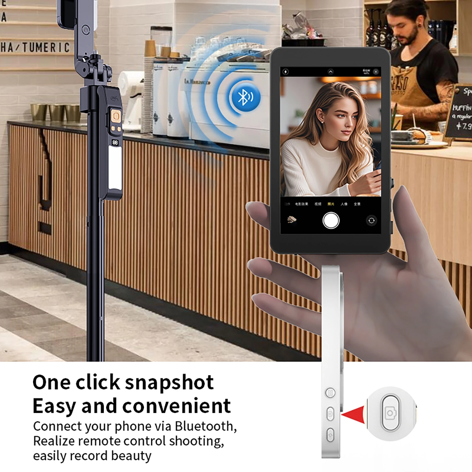 X40L Mobile Phone Wireless Selfie Screen Projector Magnetic Phone Vlog Live Stream Selfie Monitor Screen for Phone Rear Camera