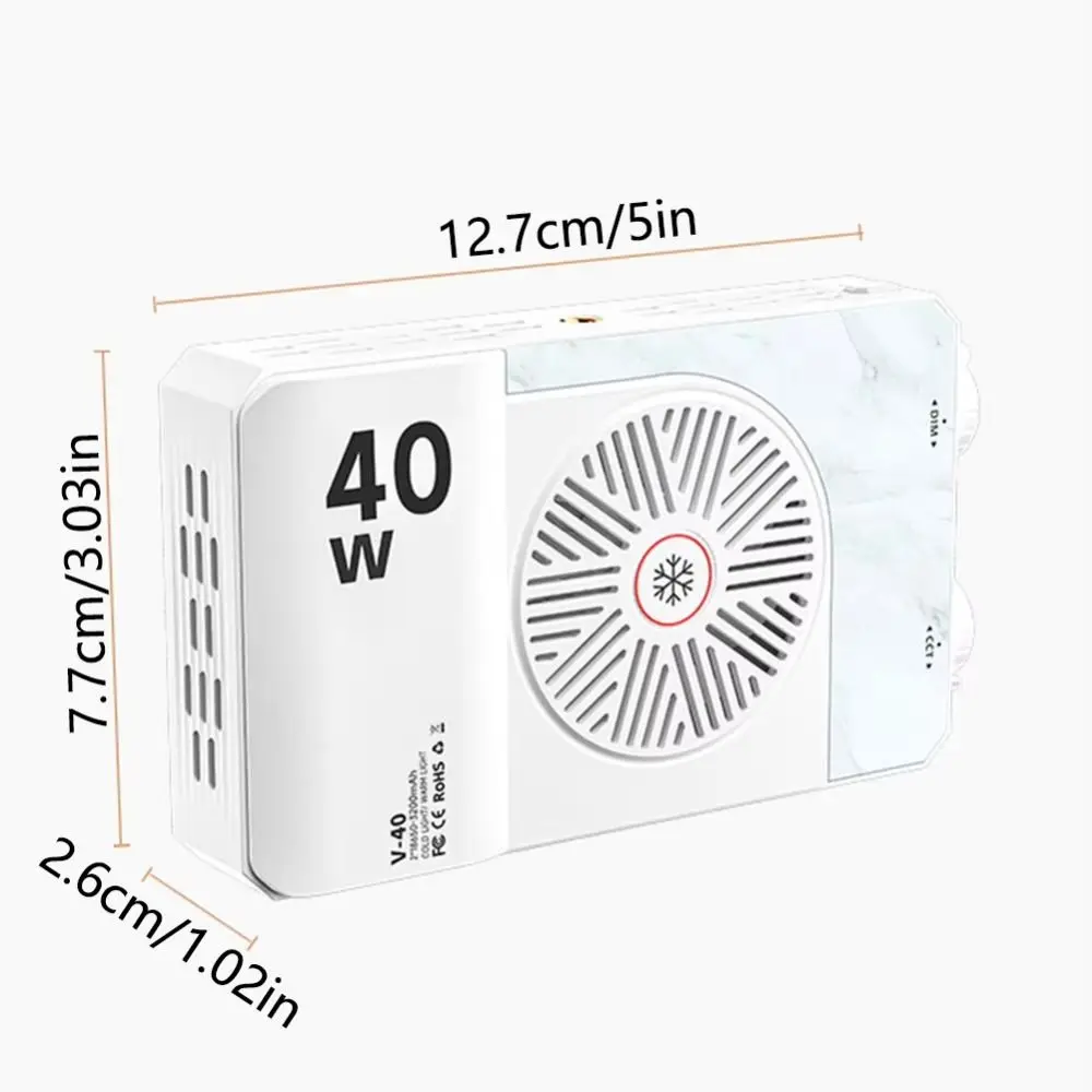40W RGB LEDカメラライト 2800-9000K 4400mAhバッテリー ポケット撮影ライト 3色ライト ハイパワー ミニLEDビデオランプ