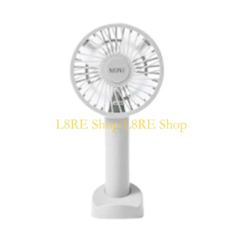 L8RE 1200MAH MINI FAN المحمولة مع قاعدة USB قابلة لإعادة الشحن مع مروحة شخصية للرياح من أفراد الأسرة طالب أفراد الأسرة