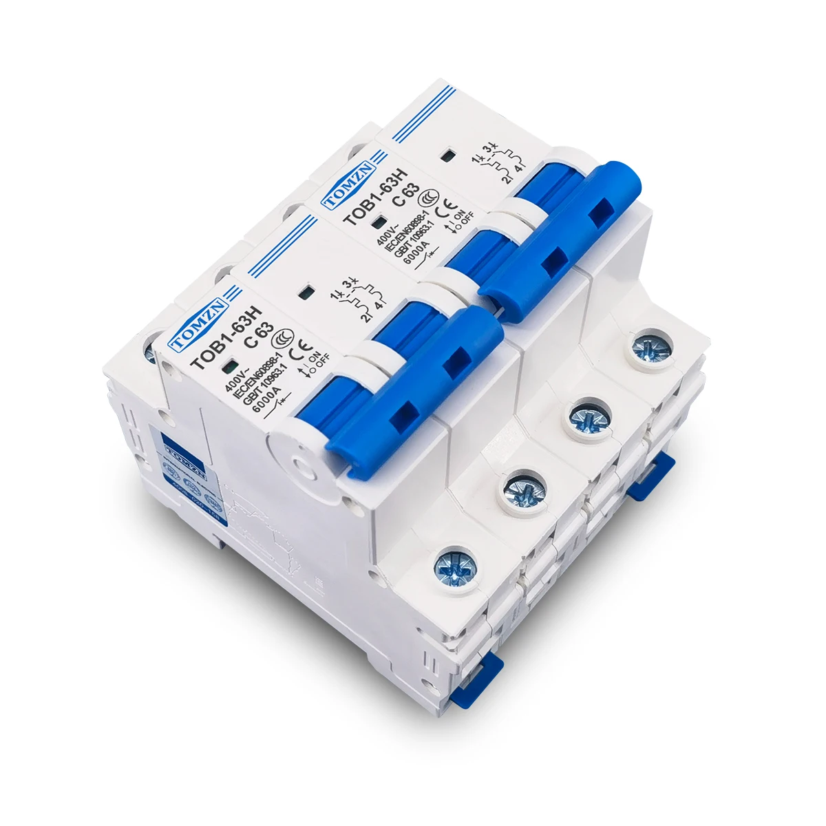 TOMZN 2P Plus 2P 230V AC 6-63A MTS Manueller Transferschalter Leistungsschalter MCB 50/60Hz 400V~