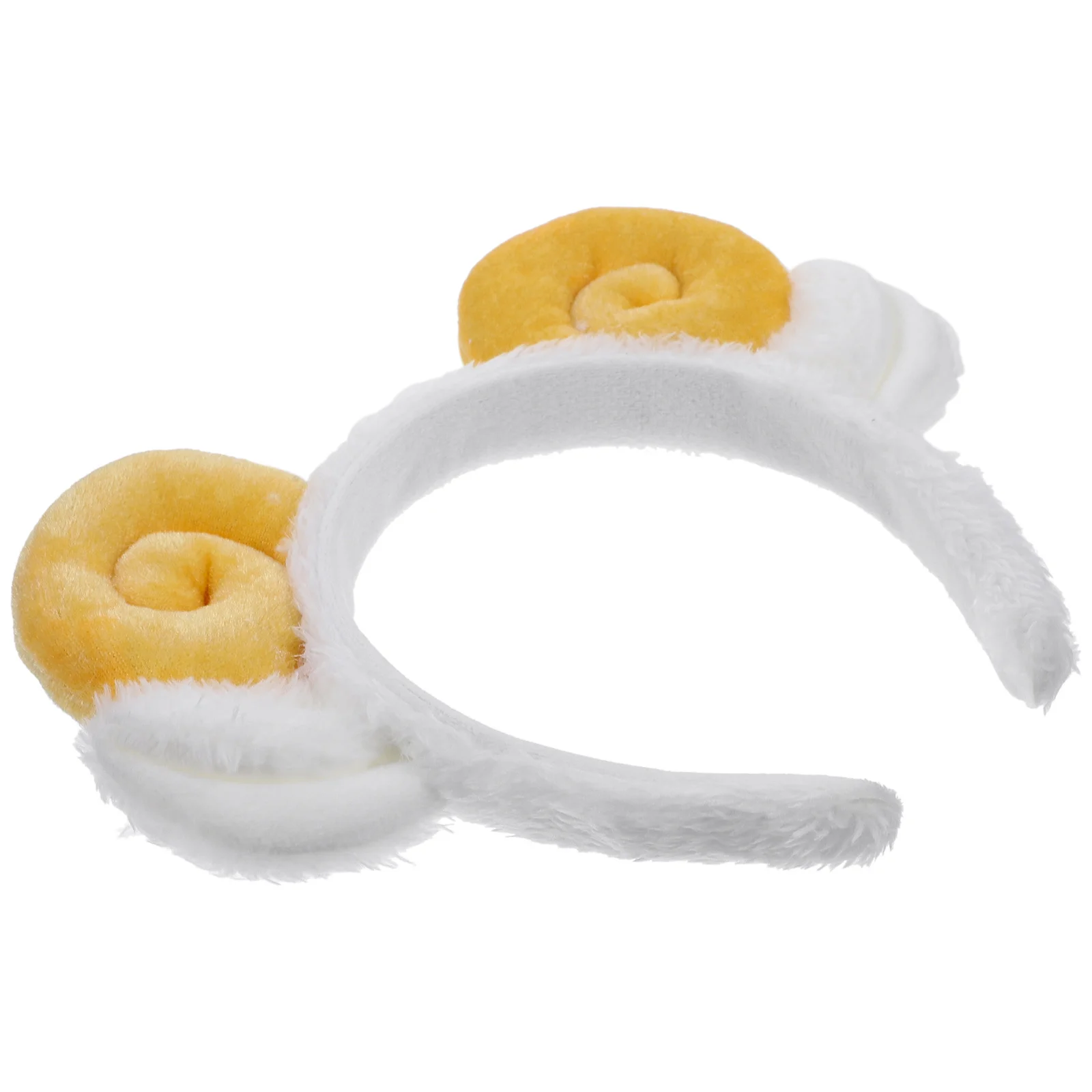

Sheep Horn Headband Fabric Elastic One Size Fits Most Cute Animal Horn Hair Hoop for Party Spa Facial Mask Hair Band