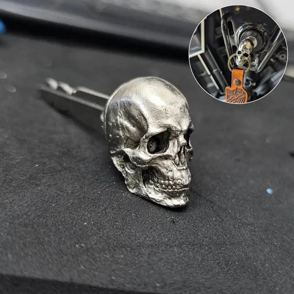 Demon Skull Key Pendant Decorative Demon Skull Key Modified Demon Skull Key Ornament Motorcycle Keys Zipper Charm Car Supplies